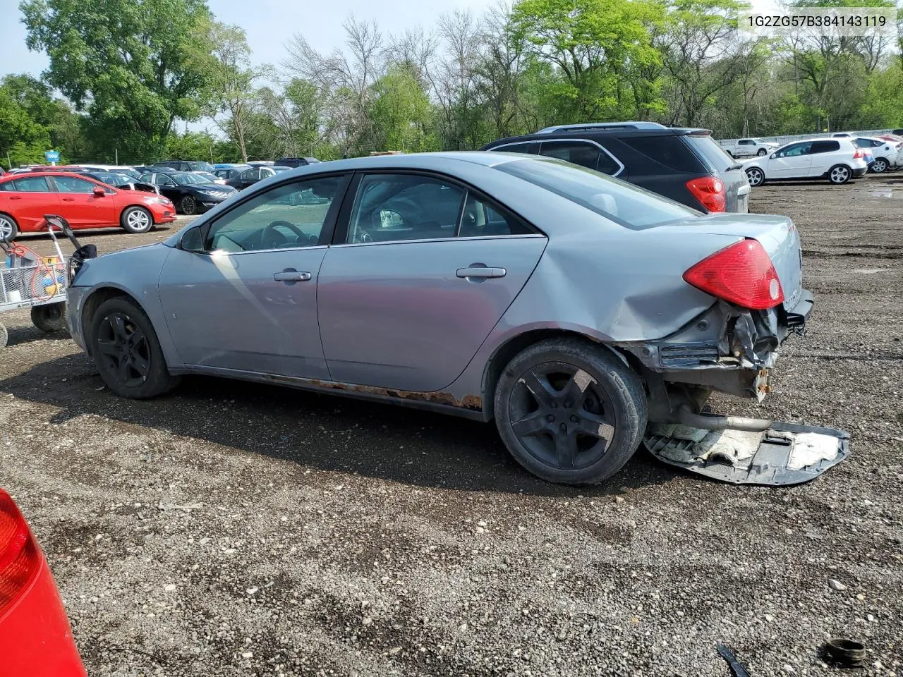 2008 Pontiac G6 Base VIN: 1G2ZG57B384143119 Lot: 54539094