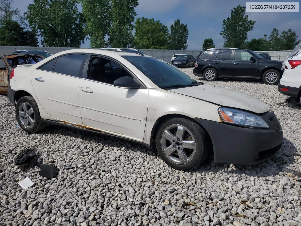 2008 Pontiac G6 Base VIN: 1G2ZG57N184287259 Lot: 55681134