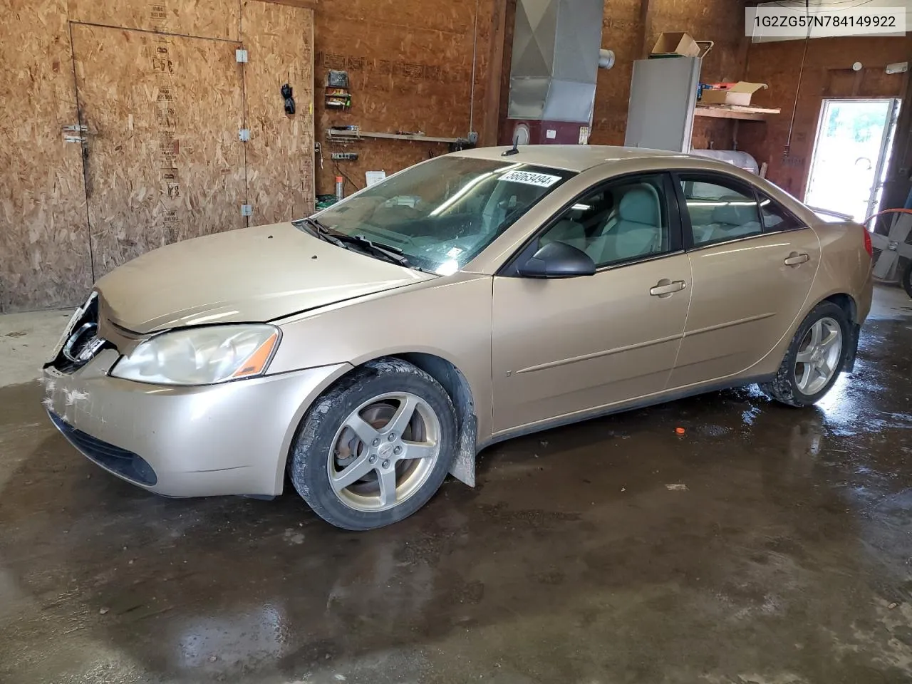 2008 Pontiac G6 Base VIN: 1G2ZG57N784149922 Lot: 56063494