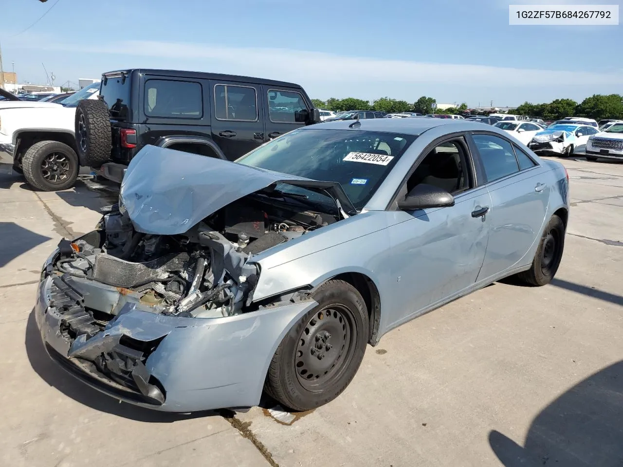 2008 Pontiac G6 Value Leader VIN: 1G2ZF57B684267792 Lot: 56422054