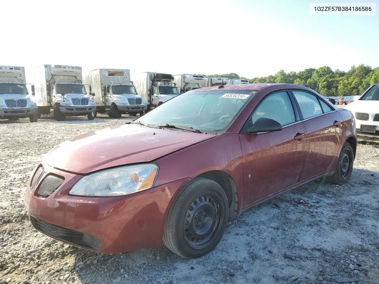 2008 Pontiac G6 Value Leader VIN: 1G2ZF57B384186586 Lot: 56526224