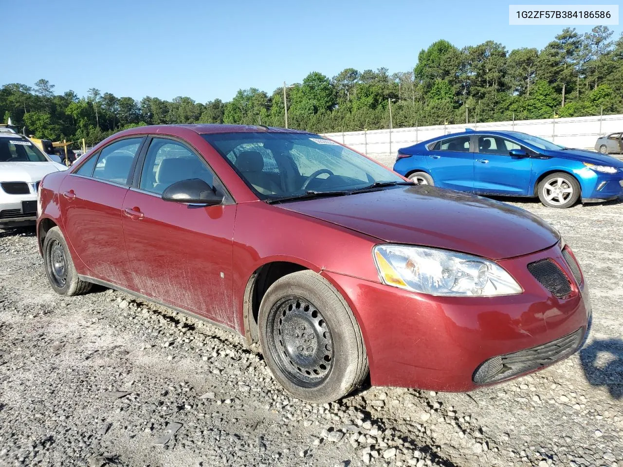 2008 Pontiac G6 Value Leader VIN: 1G2ZF57B384186586 Lot: 56526224