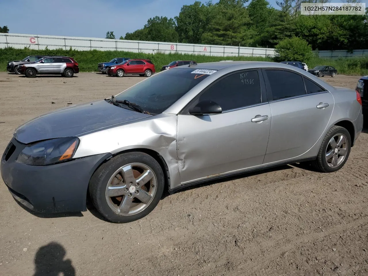 2008 Pontiac G6 Gt VIN: 1G2ZH57N284187782 Lot: 57444224