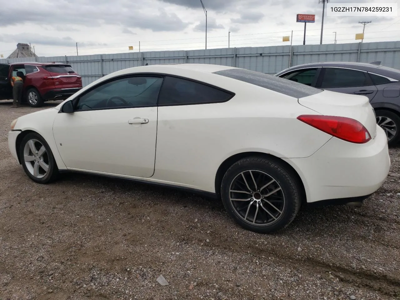 1G2ZH17N784259231 2008 Pontiac G6 Gt