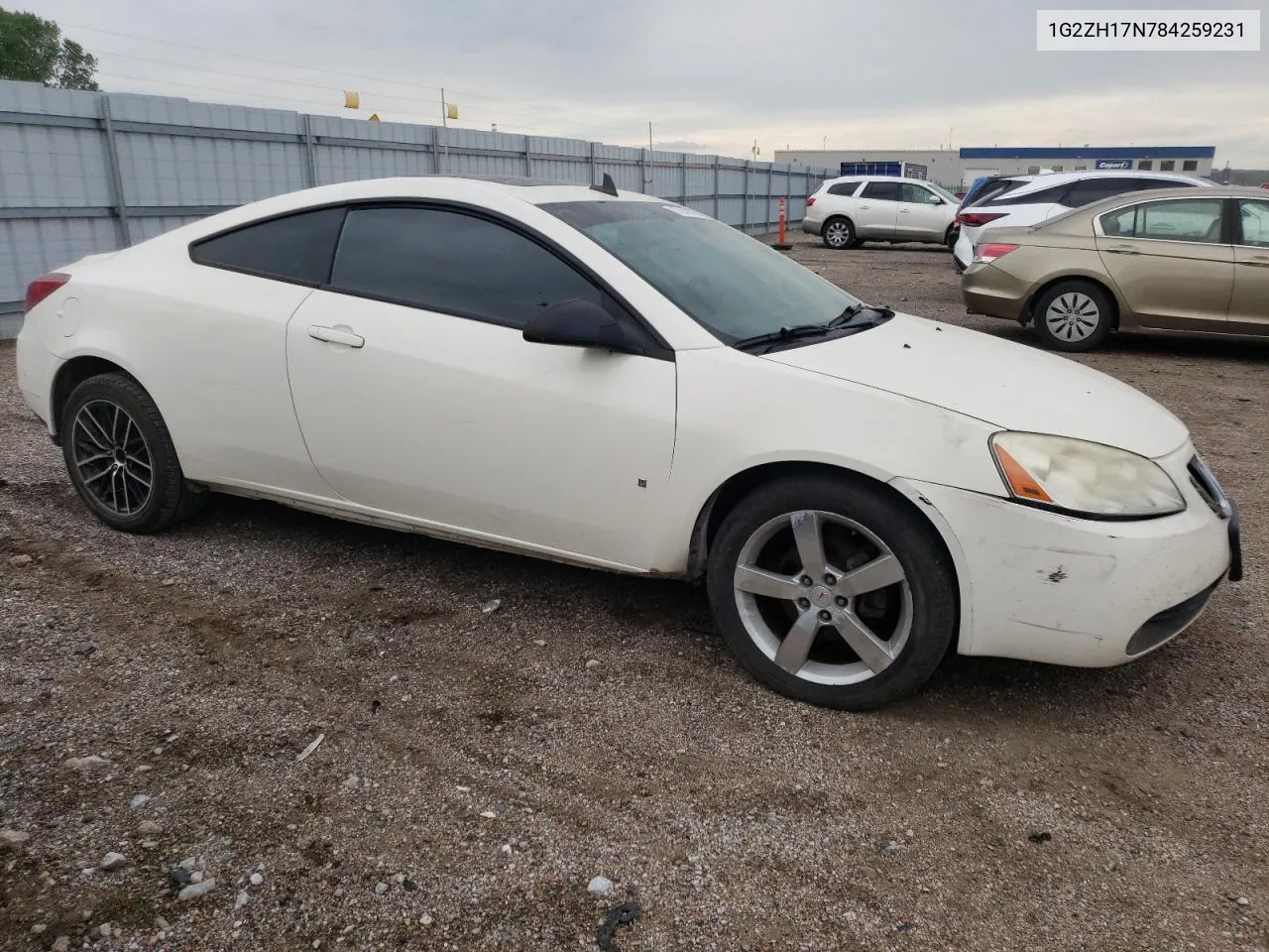 2008 Pontiac G6 Gt VIN: 1G2ZH17N784259231 Lot: 57649674