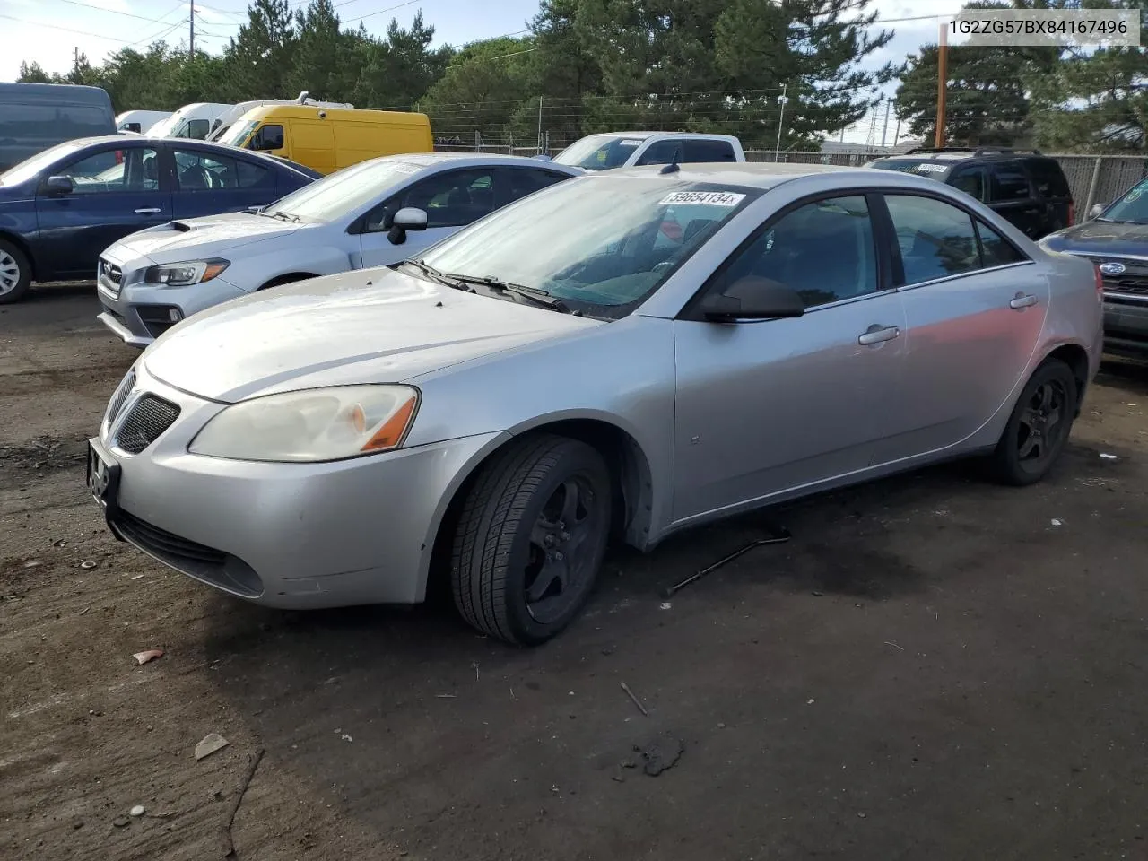 2008 Pontiac G6 Base VIN: 1G2ZG57BX84167496 Lot: 59654134