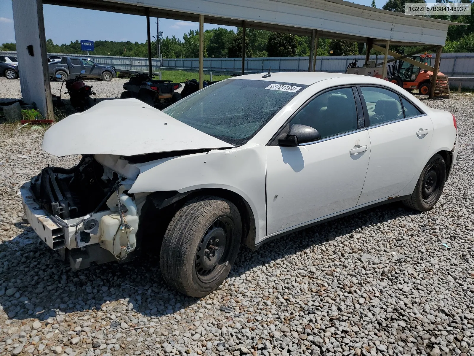 2008 Pontiac G6 Value Leader VIN: 1G2ZF57B384148937 Lot: 62701194