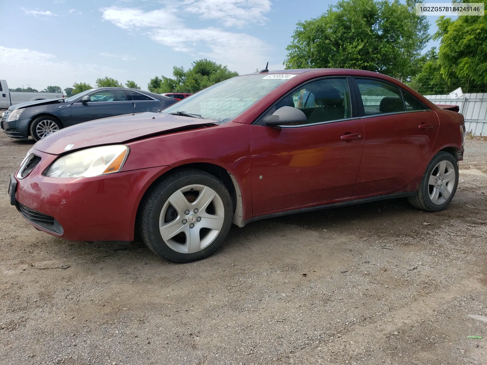 2008 Pontiac G6 Base VIN: 1G2ZG57B184245146 Lot: 62930534