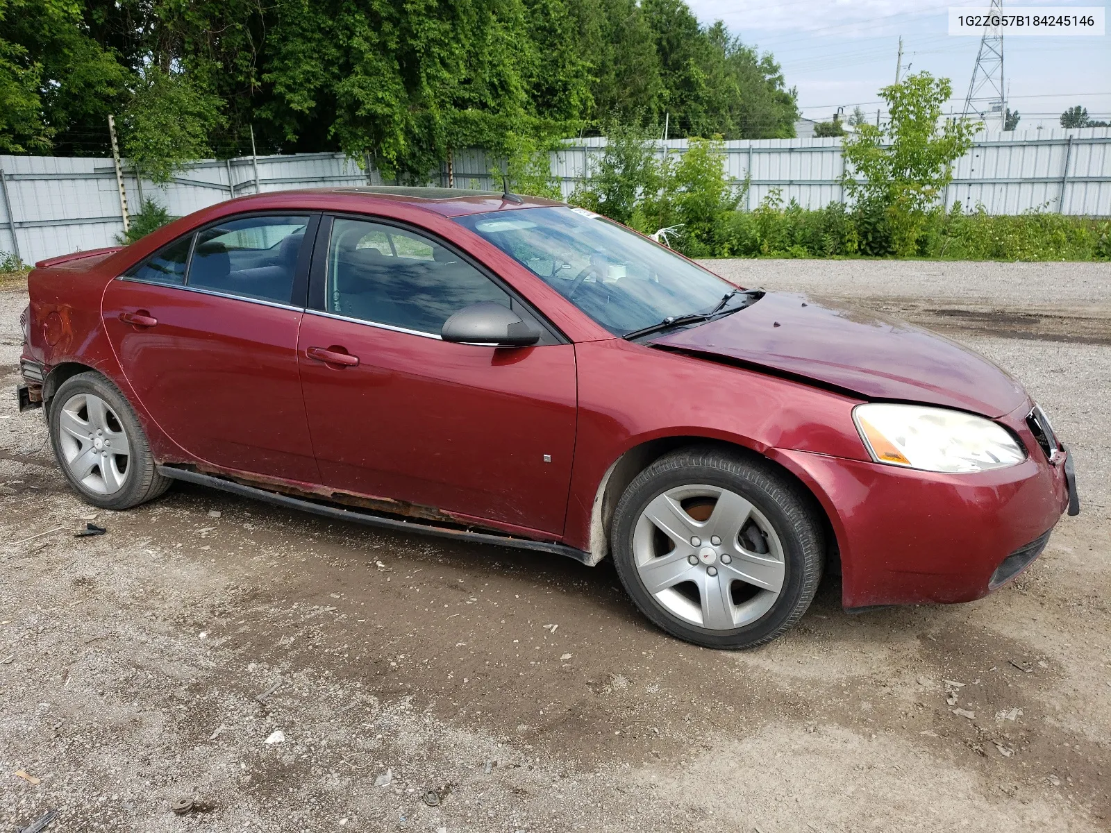 2008 Pontiac G6 Base VIN: 1G2ZG57B184245146 Lot: 62930534