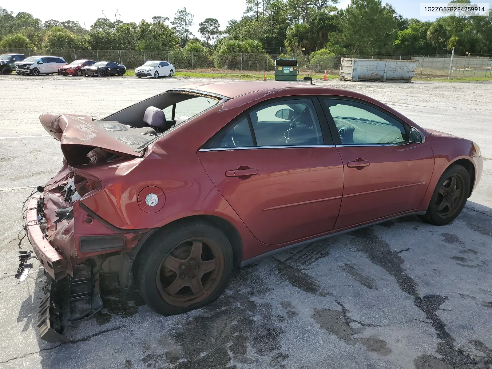 2008 Pontiac G6 Base VIN: 1G2ZG57B284259914 Lot: 65564984