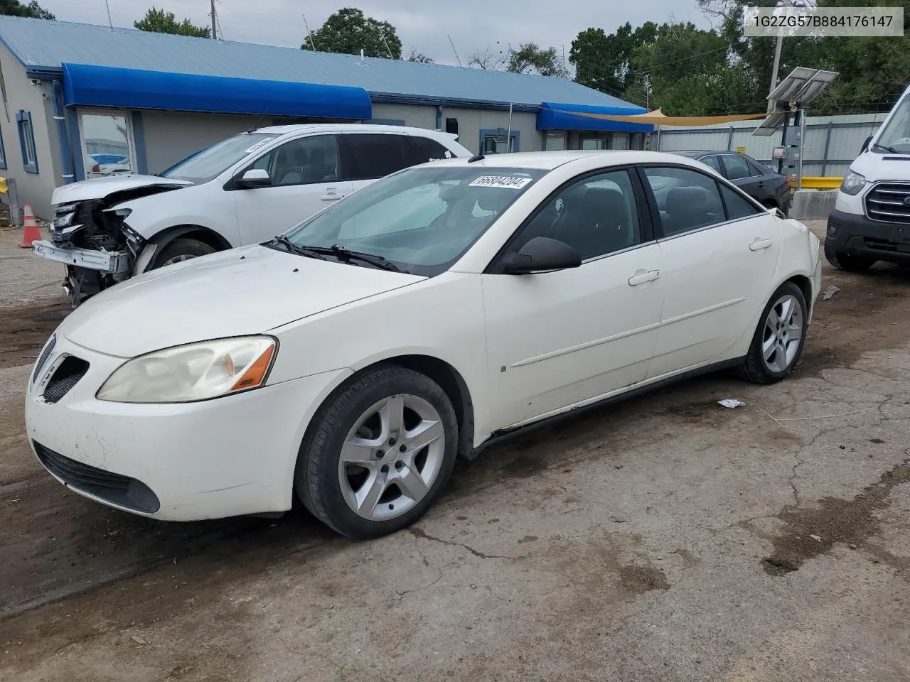 2008 Pontiac G6 Base VIN: 1G2ZG57B884176147 Lot: 66804204