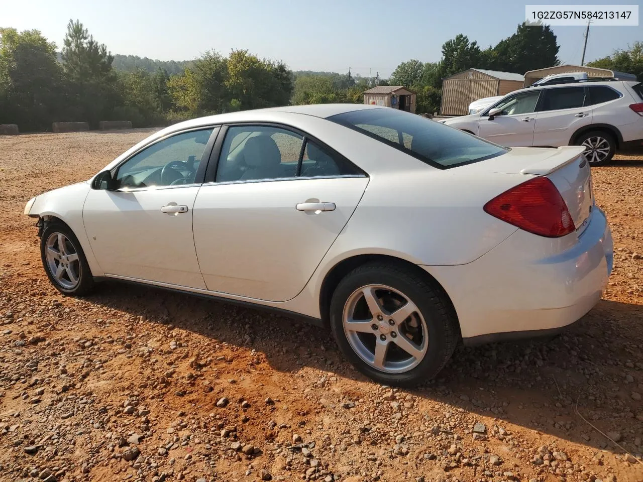 2008 Pontiac G6 Base VIN: 1G2ZG57N584213147 Lot: 69042494