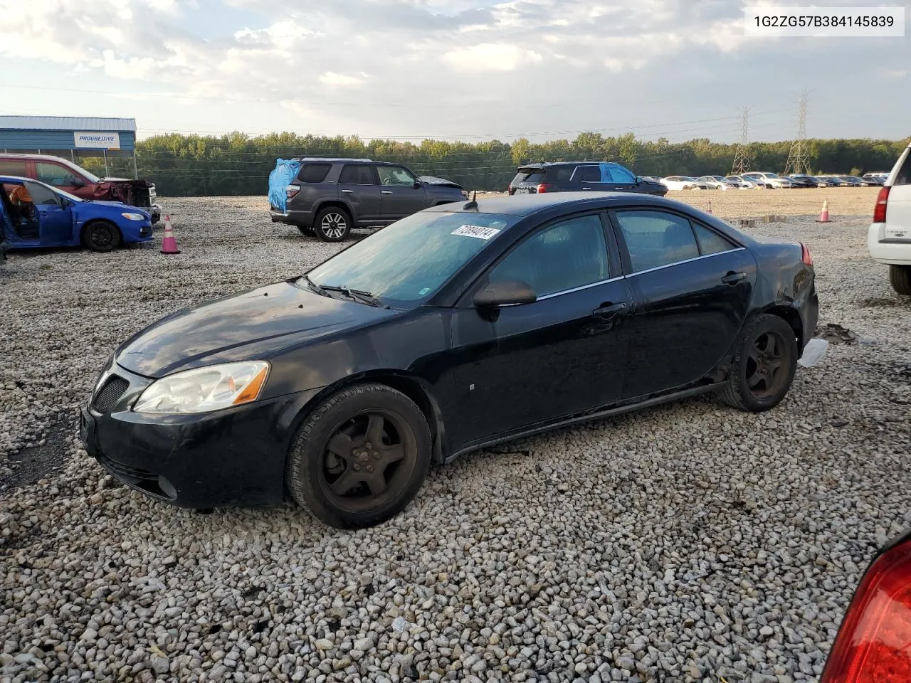 2008 Pontiac G6 Base VIN: 1G2ZG57B384145839 Lot: 72894014