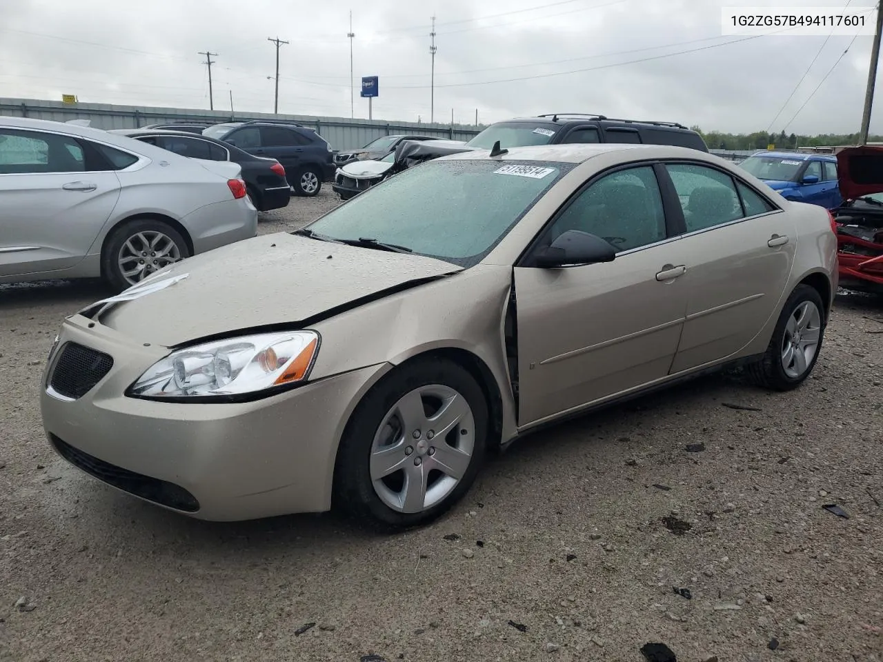 2009 Pontiac G6 VIN: 1G2ZG57B494117601 Lot: 51199514