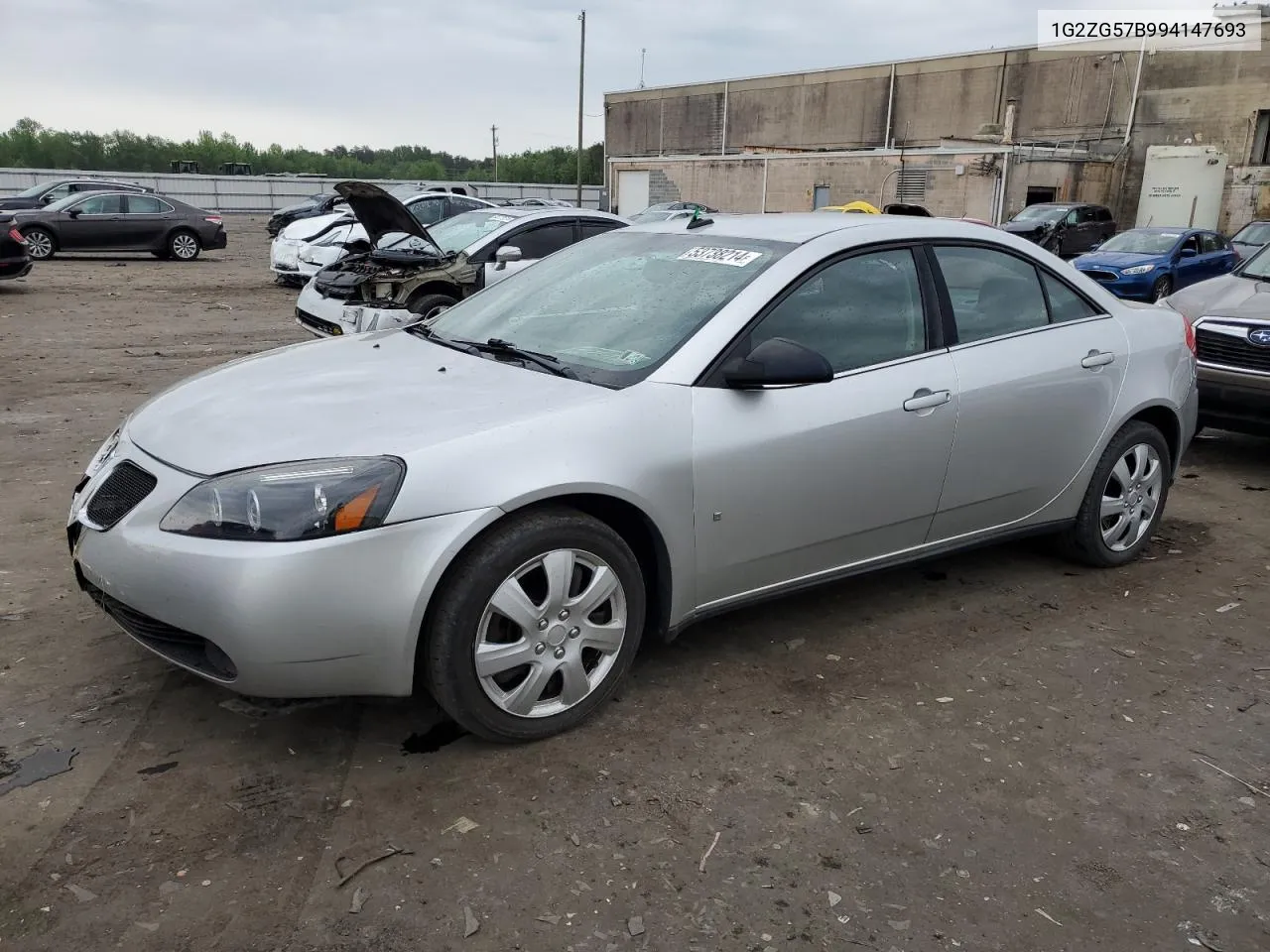 2009 Pontiac G6 VIN: 1G2ZG57B994147693 Lot: 53738214