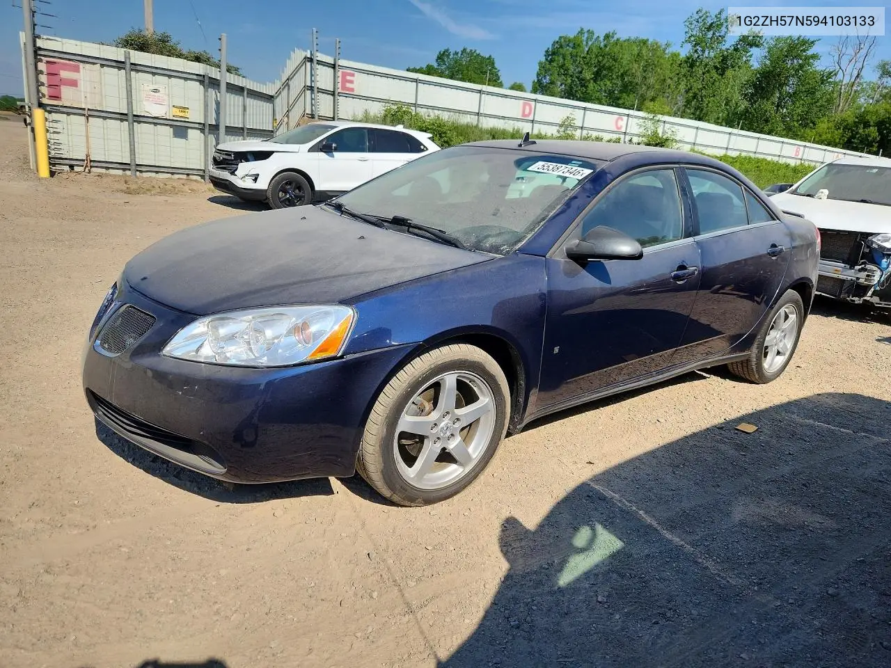 2009 Pontiac G6 Gt VIN: 1G2ZH57N594103133 Lot: 55387346
