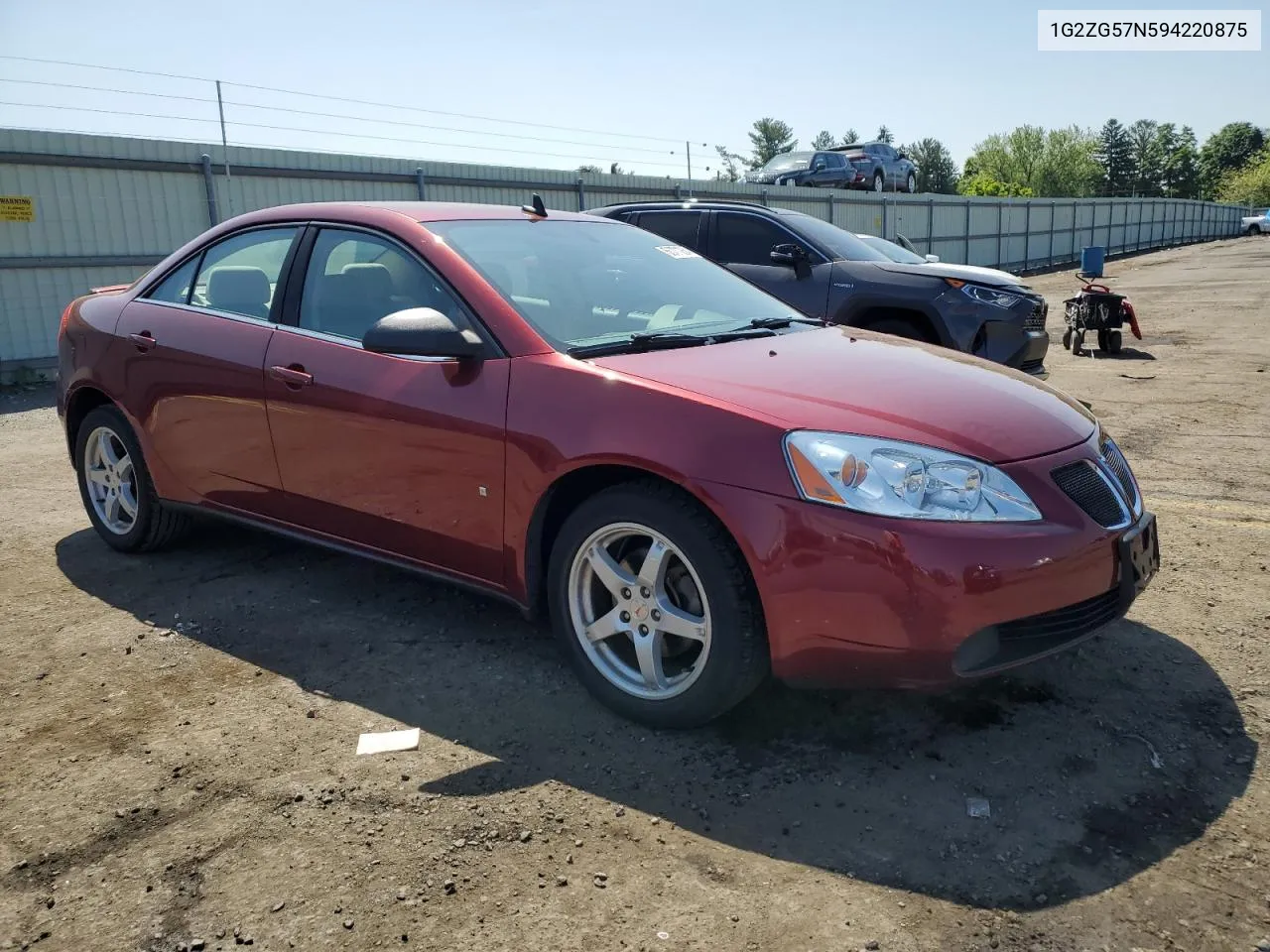 2009 Pontiac G6 VIN: 1G2ZG57N594220875 Lot: 55771264