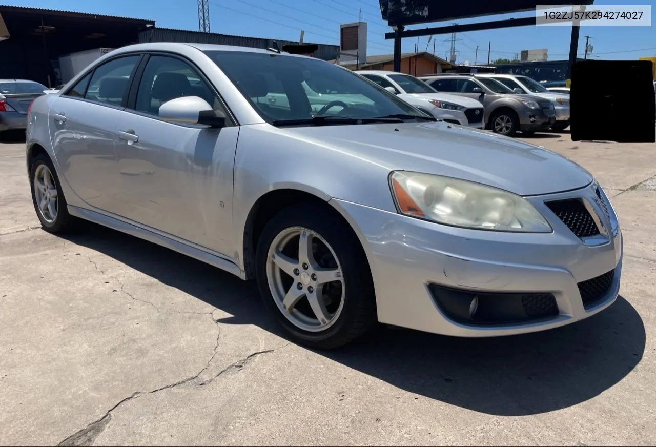 2009 Pontiac G6 VIN: 1G2ZJ57K294274027 Lot: 55884764