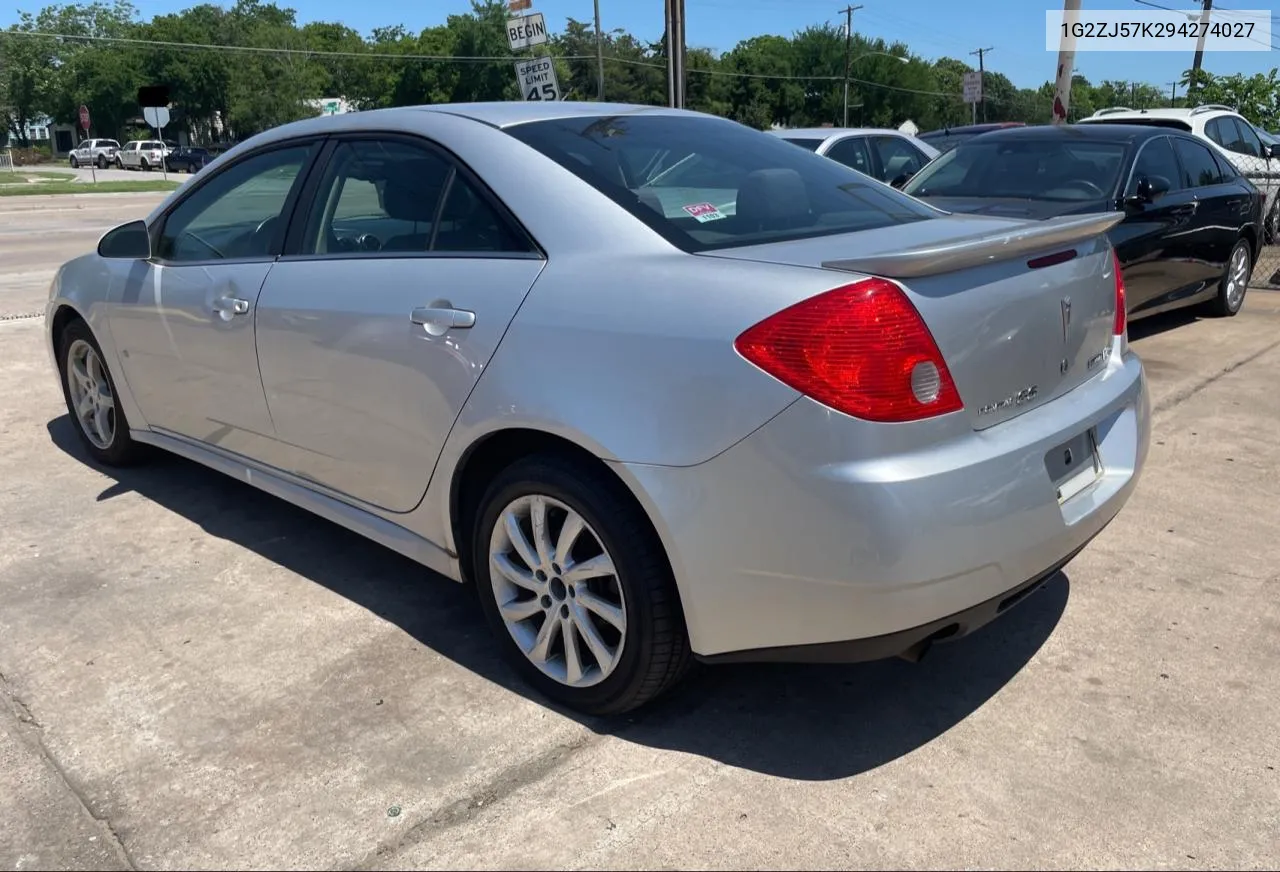 2009 Pontiac G6 VIN: 1G2ZJ57K294274027 Lot: 55884764