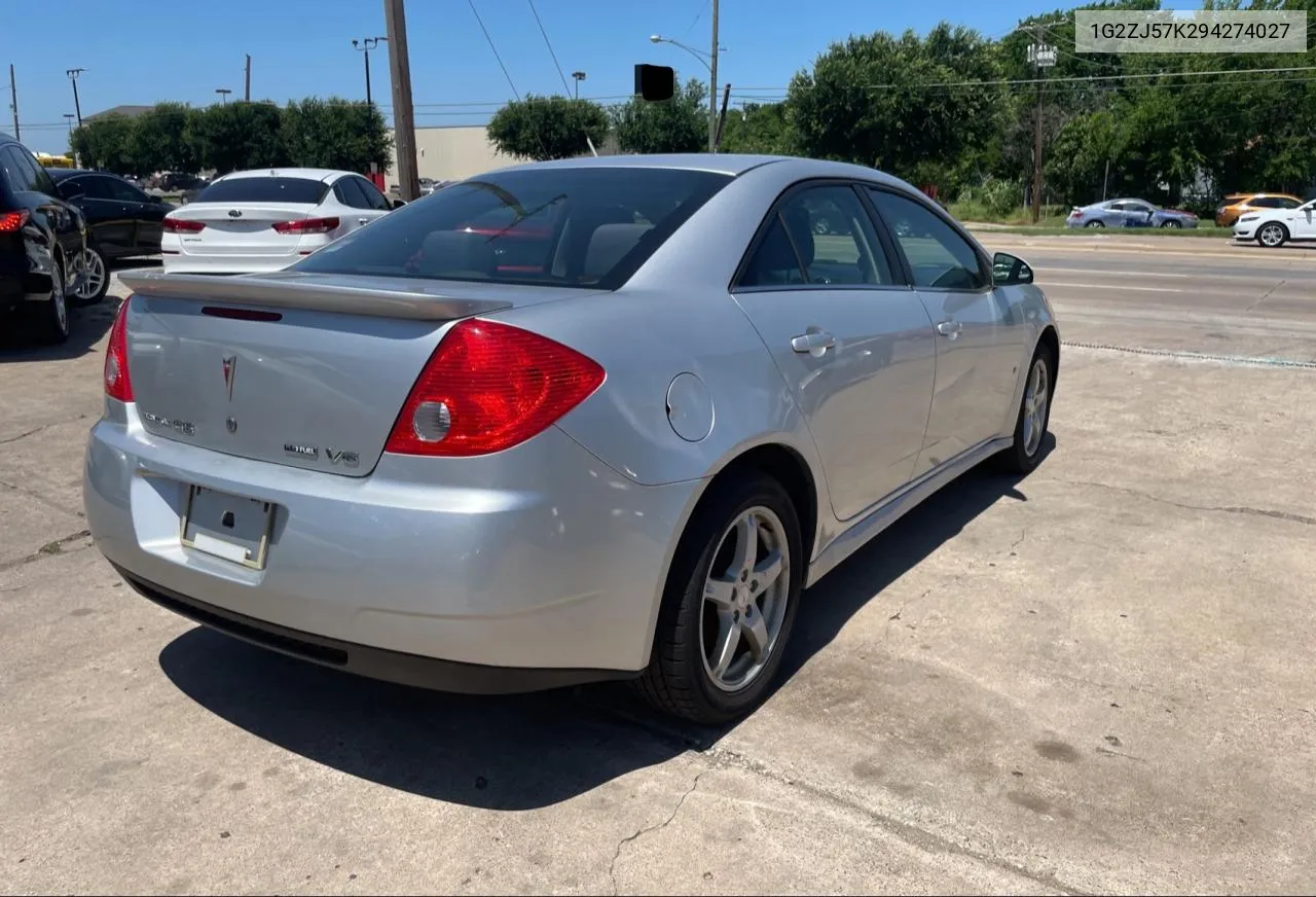 1G2ZJ57K294274027 2009 Pontiac G6