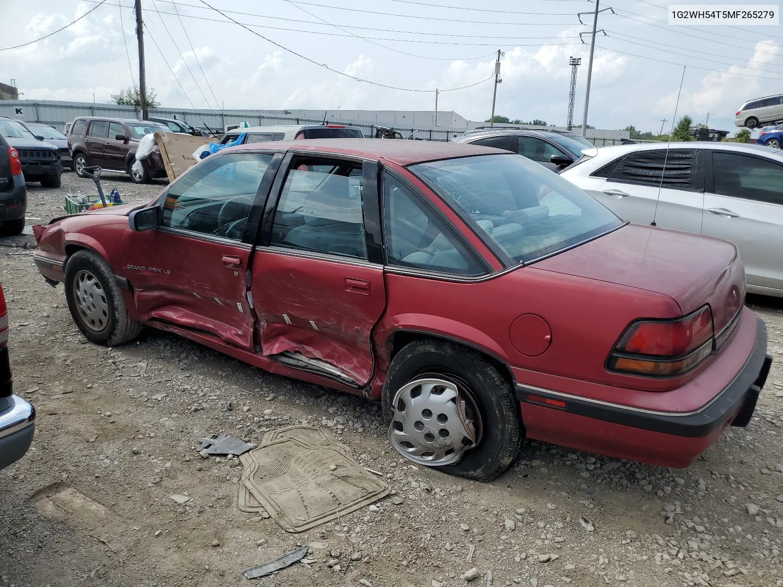 1991 Pontiac Grand Prix Le VIN: 1G2WH54T5MF265279 Lot: 63812324