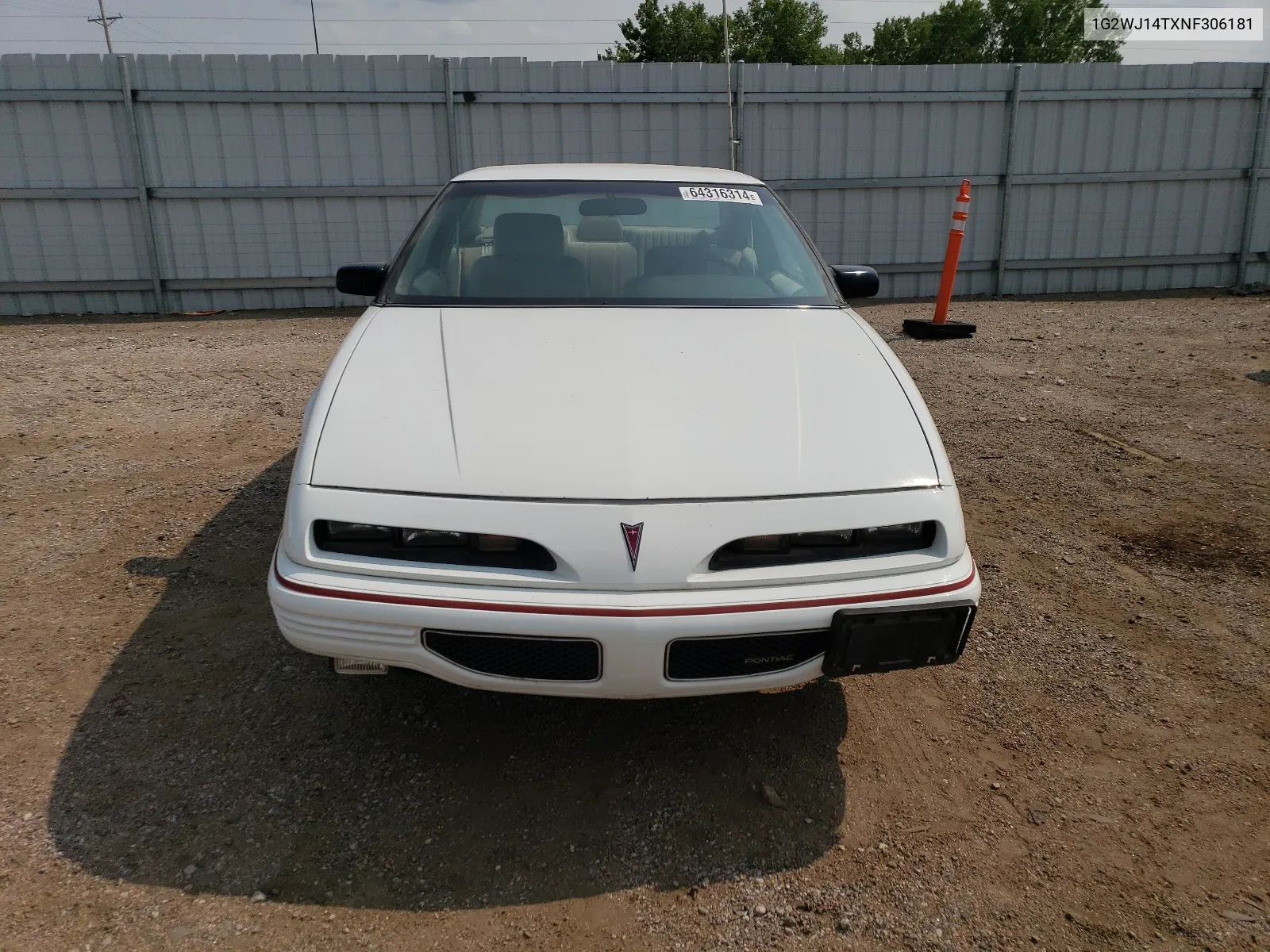 1992 Pontiac Grand Prix Se VIN: 1G2WJ14TXNF306181 Lot: 64316314