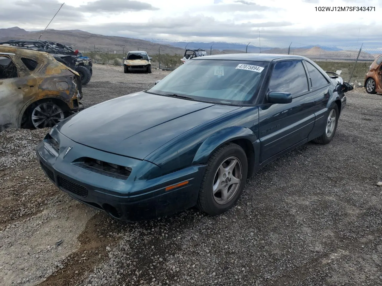 1995 Pontiac Grand Prix Se VIN: 1G2WJ12M7SF343471 Lot: 47075894