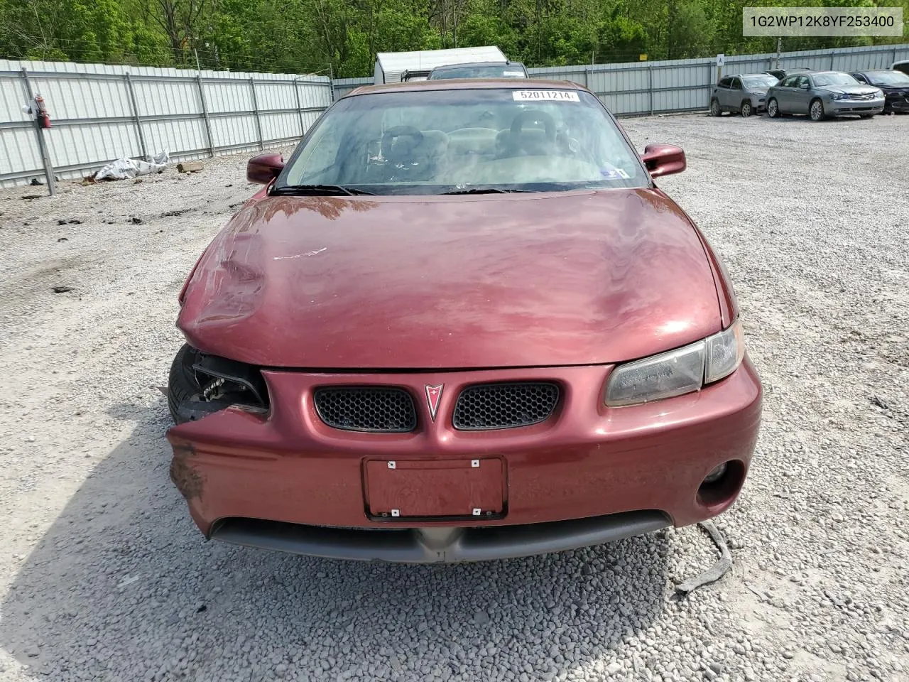 2000 Pontiac Grand Prix Gt VIN: 1G2WP12K8YF253400 Lot: 52011214