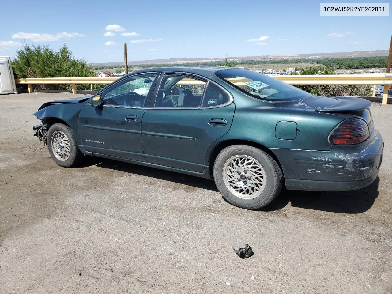 2000 Pontiac Grand Prix Se VIN: 1G2WJ52K2YF262831 Lot: 55406404