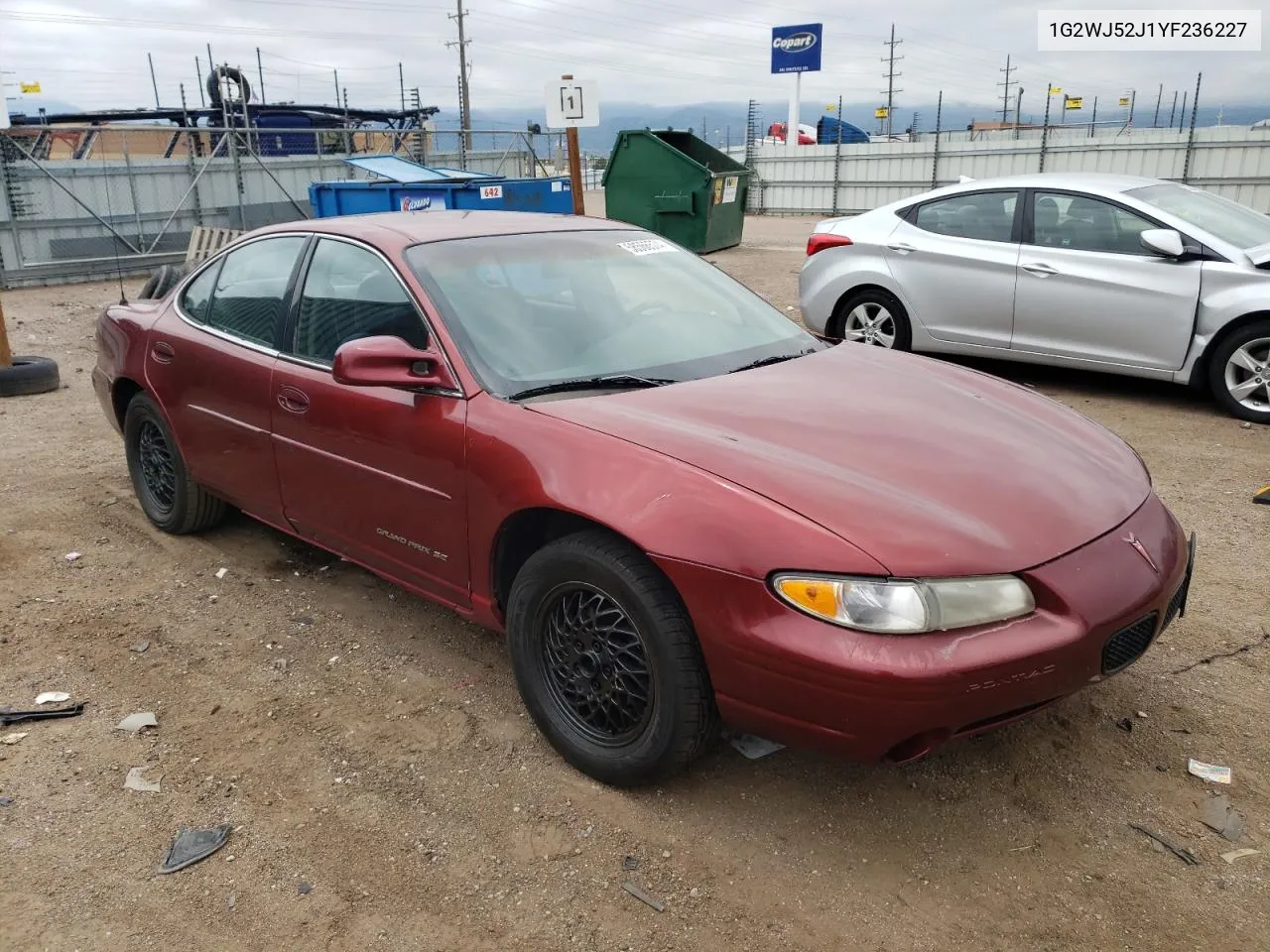 2000 Pontiac Grand Prix Se VIN: 1G2WJ52J1YF236227 Lot: 58566574