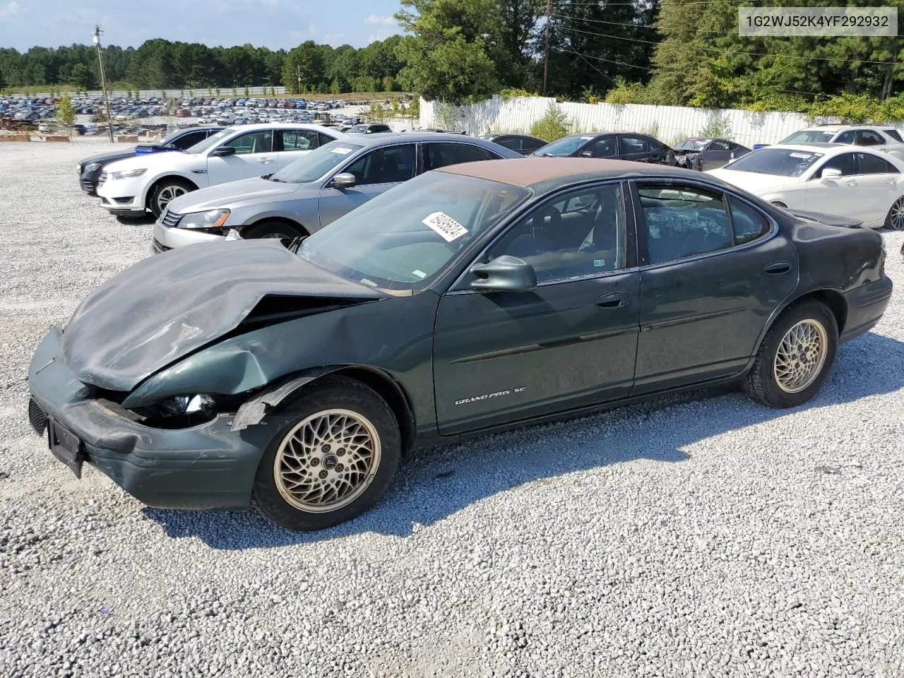 2000 Pontiac Grand Prix Se VIN: 1G2WJ52K4YF292932 Lot: 69495624