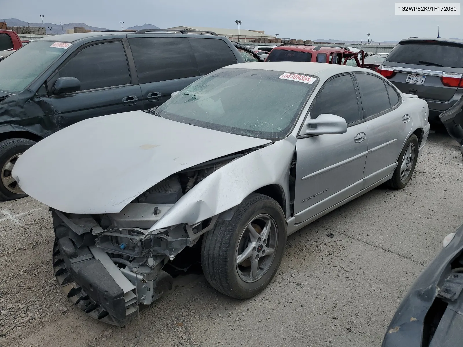 2001 Pontiac Grand Prix Gt VIN: 1G2WP52K91F172080 Lot: 56709354