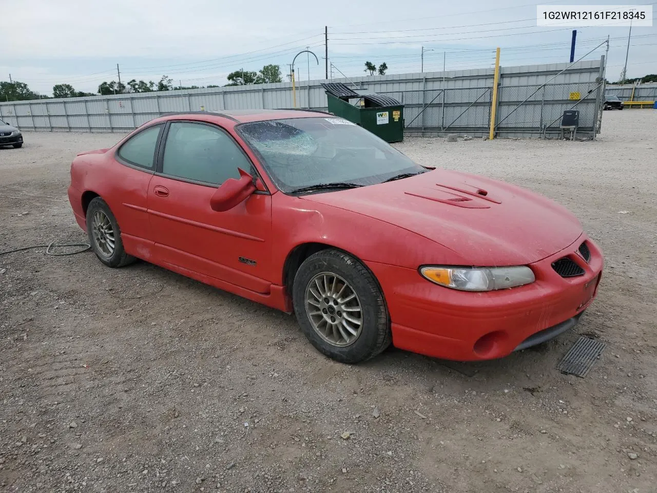 2001 Pontiac Grand Prix Gtp VIN: 1G2WR12161F218345 Lot: 57116834