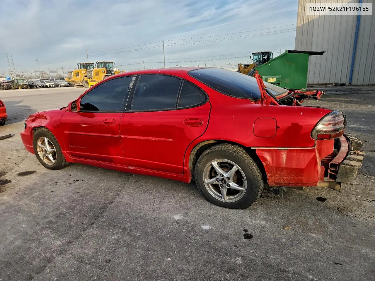 1G2WP52K21F196155 2001 Pontiac Grand Prix Gt