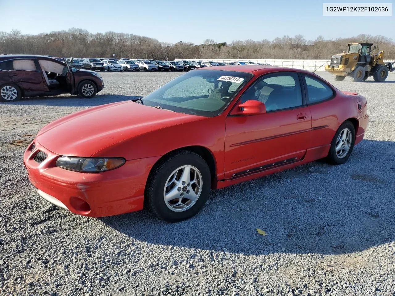 1G2WP12K72F102636 2002 Pontiac Grand Prix Gt