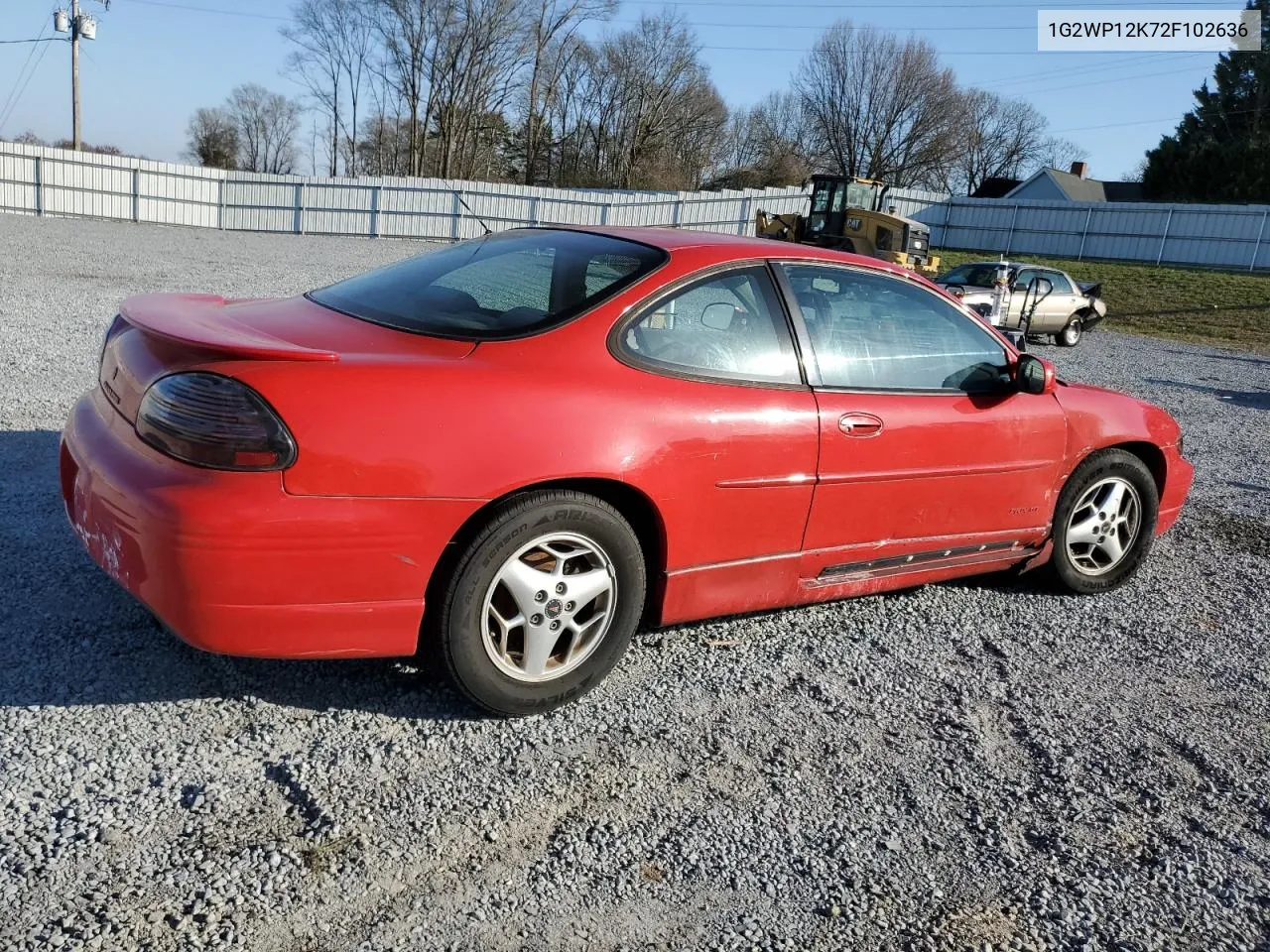 1G2WP12K72F102636 2002 Pontiac Grand Prix Gt