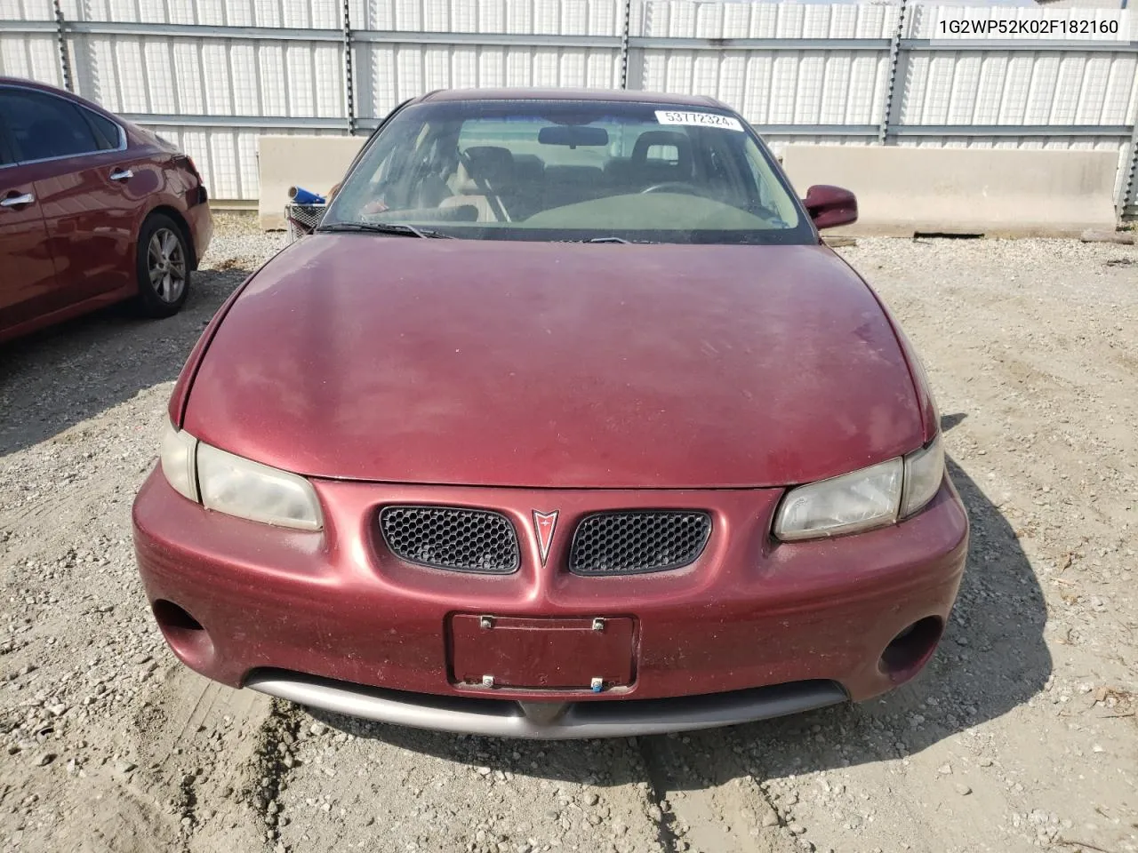 2002 Pontiac Grand Prix Gt VIN: 1G2WP52K02F182160 Lot: 53772324