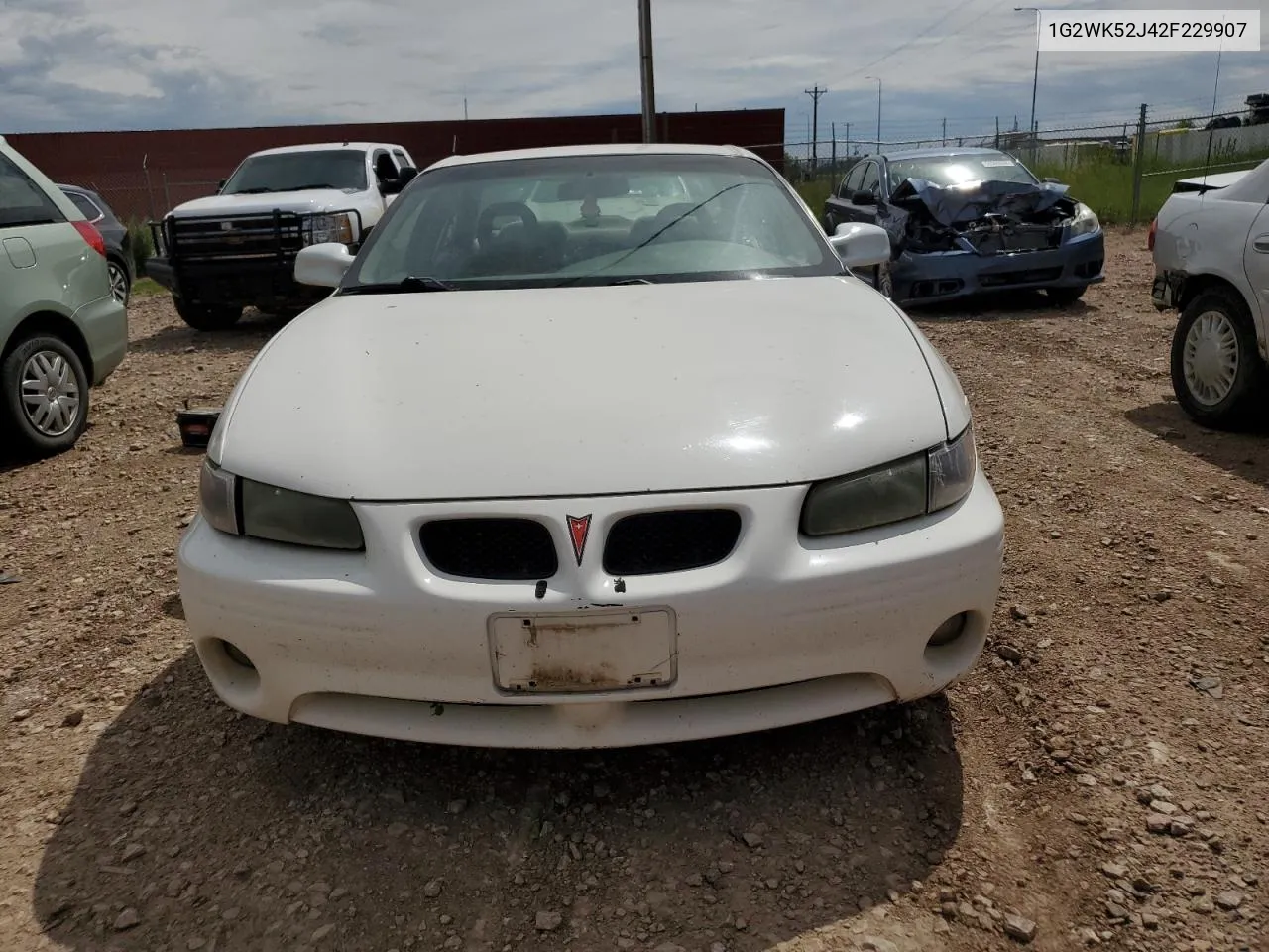 2002 Pontiac Grand Prix Se VIN: 1G2WK52J42F229907 Lot: 58113564