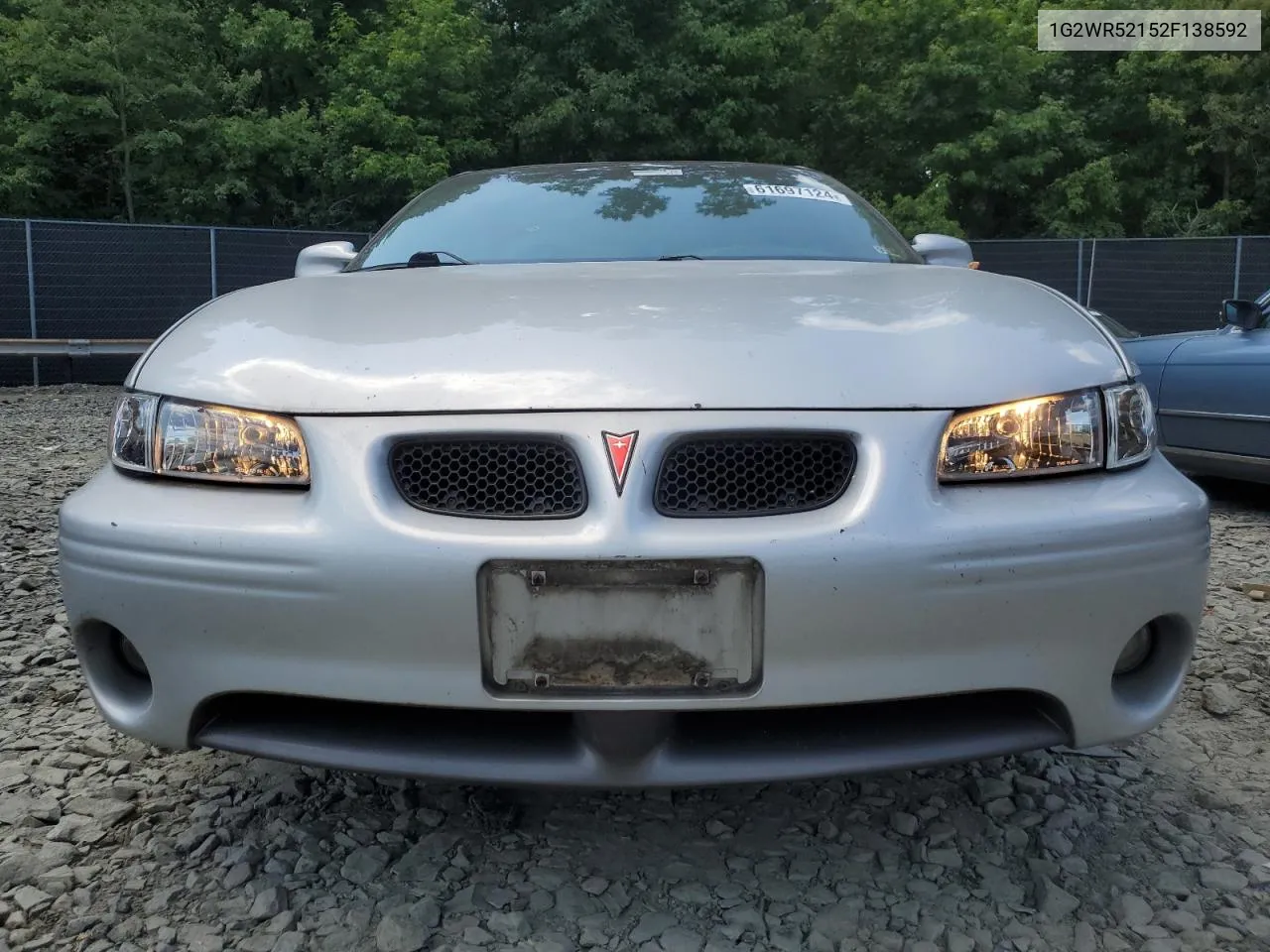 2002 Pontiac Grand Prix Gtp VIN: 1G2WR52152F138592 Lot: 61697124