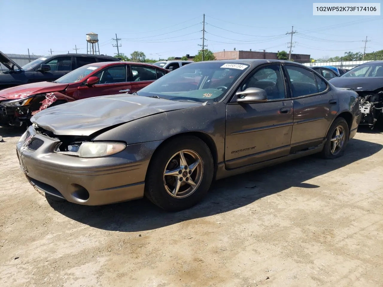 2003 Pontiac Grand Prix Gt VIN: 1G2WP52K73F174106 Lot: 55998734