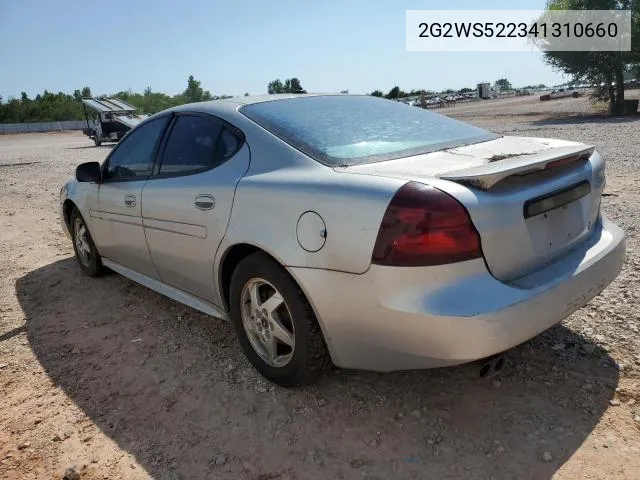 2004 Pontiac Grand Prix Gt2 VIN: 2G2WS522341310660 Lot: 40959614