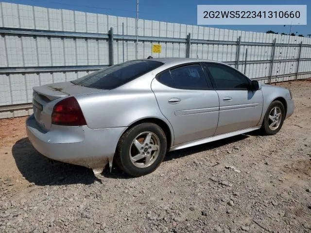 2G2WS522341310660 2004 Pontiac Grand Prix Gt2