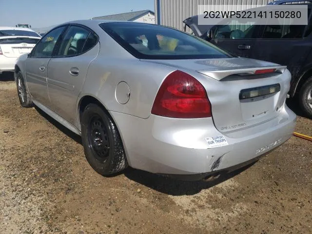 2G2WP522141150280 2004 Pontiac Grand Prix Gt