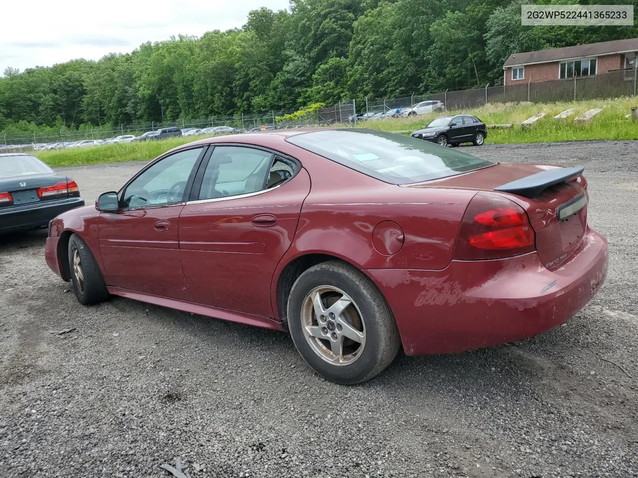 2004 Pontiac Grand Prix Gt VIN: 2G2WP522441365233 Lot: 55304994