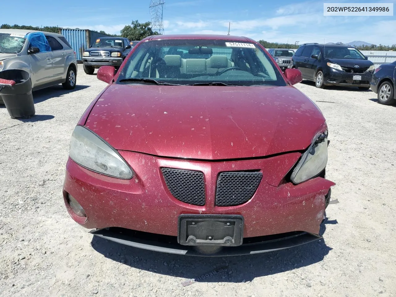 2004 Pontiac Grand Prix Gt VIN: 2G2WP522641349986 Lot: 57511114