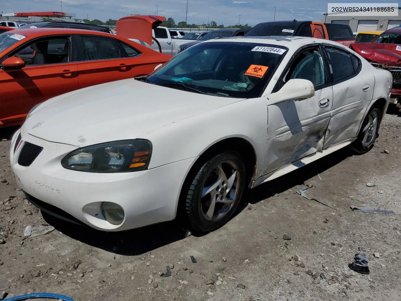 2004 Pontiac Grand Prix Gtp VIN: 2G2WR524341188685 Lot: 61122844