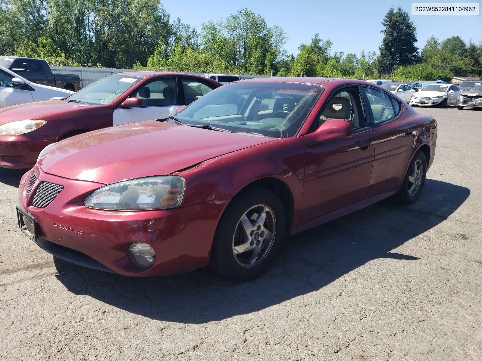 2004 Pontiac Grand Prix Gt2 VIN: 2G2WS522841104962 Lot: 63865894