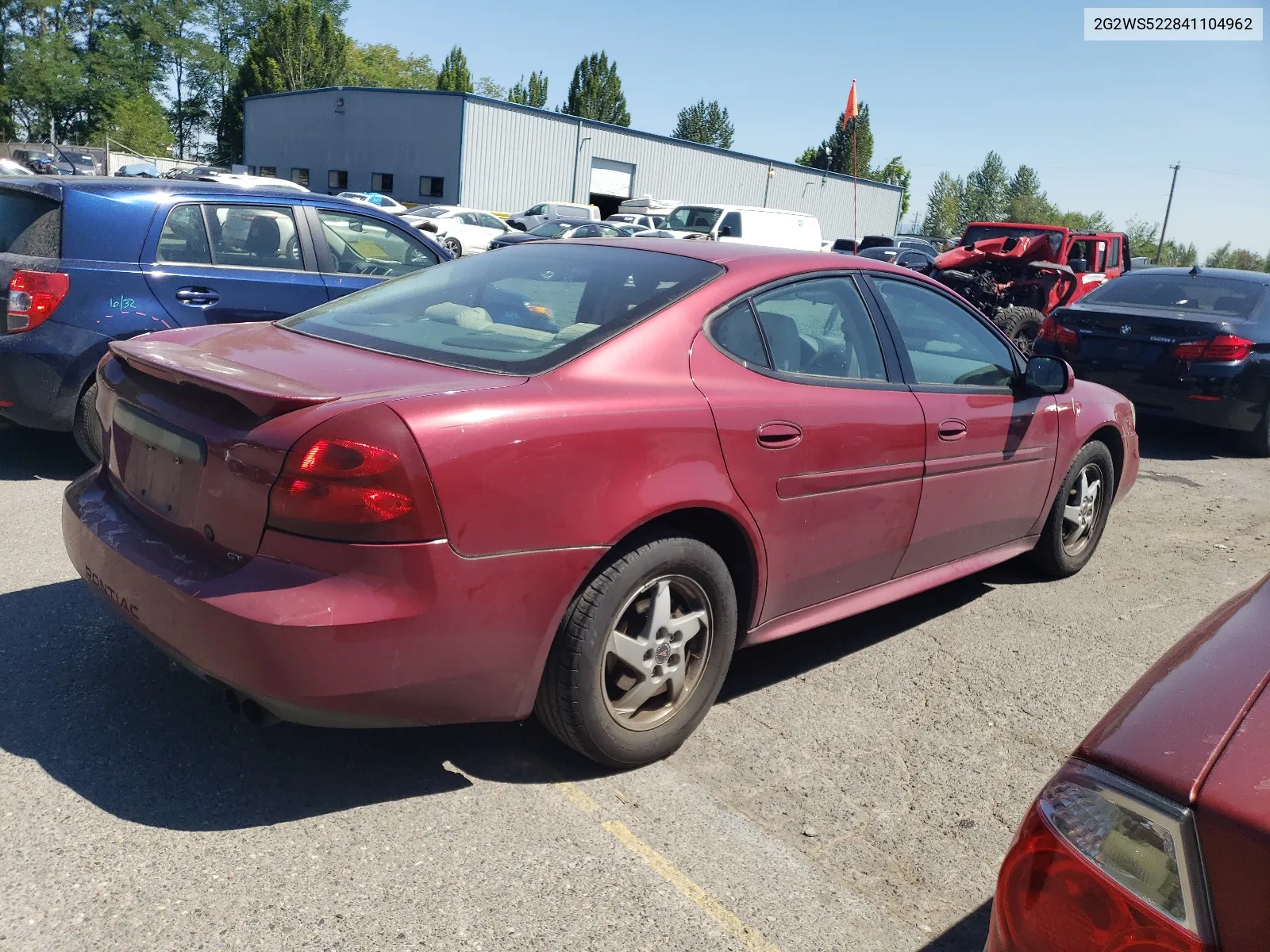 2004 Pontiac Grand Prix Gt2 VIN: 2G2WS522841104962 Lot: 63865894