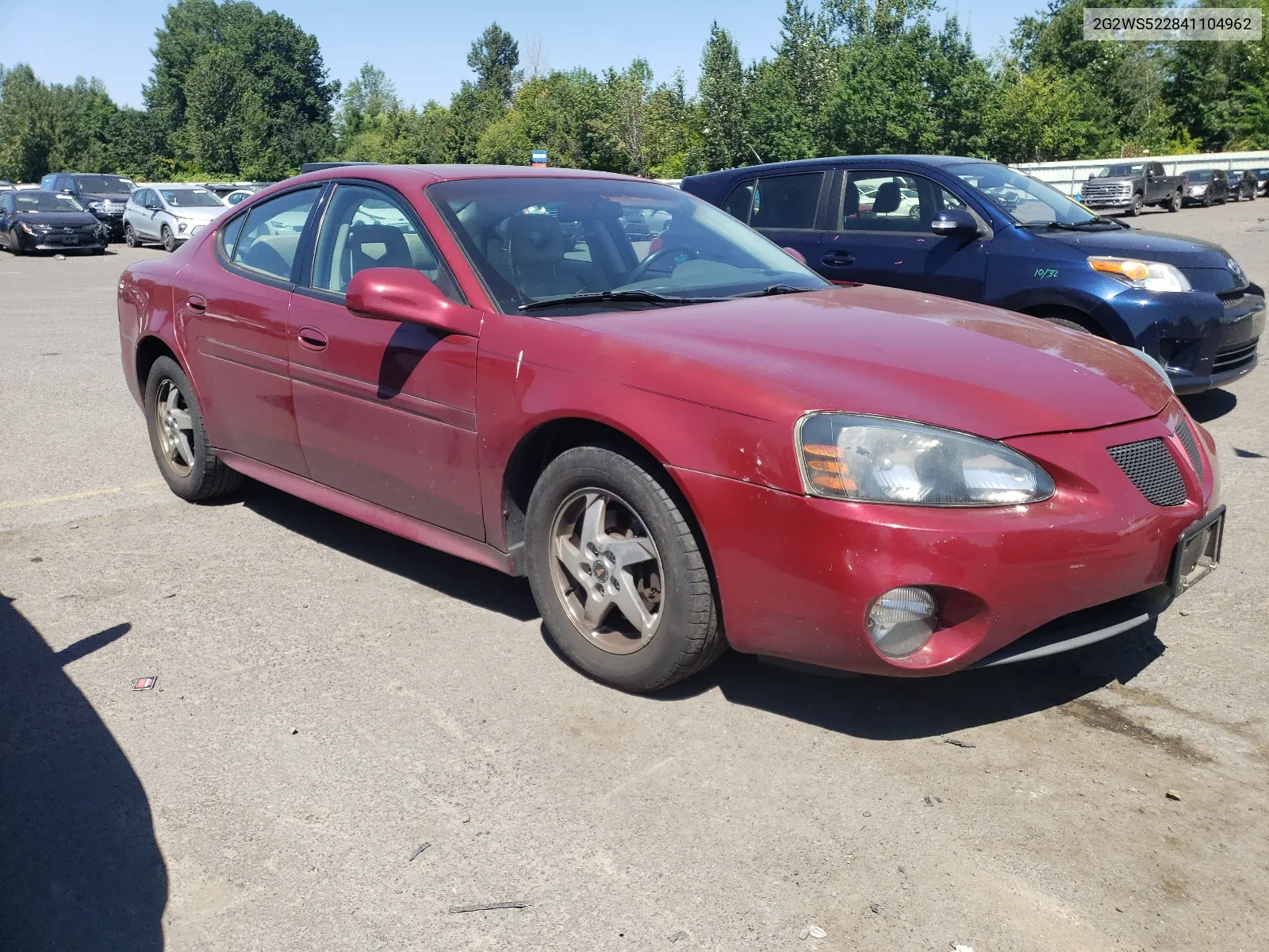 2004 Pontiac Grand Prix Gt2 VIN: 2G2WS522841104962 Lot: 63865894