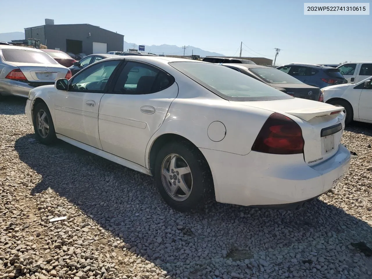 2004 Pontiac Grand Prix Gt VIN: 2G2WP522741310615 Lot: 69239384